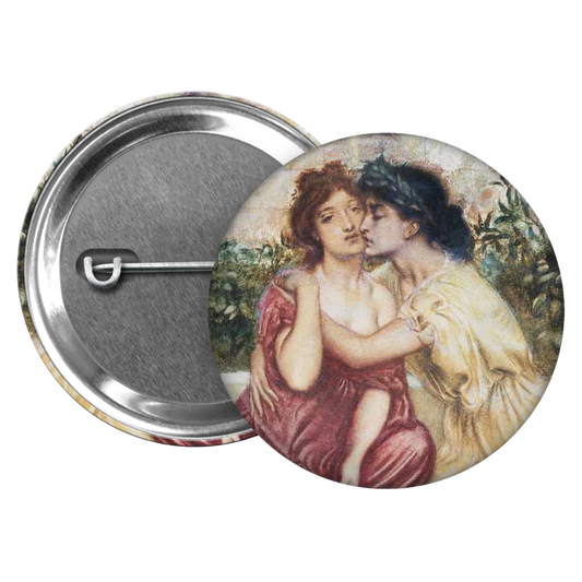 sappho & sapphic flag pinback buttons