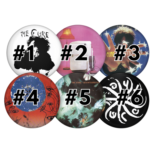 the cure pinback buttons
