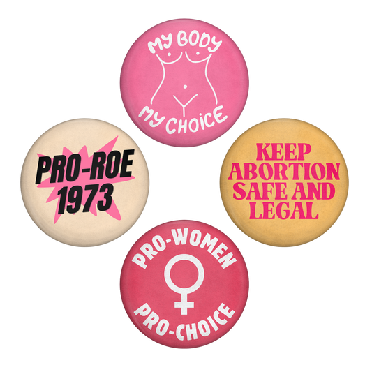 pro-choice abortion rights – vintage inspired pinback buttons