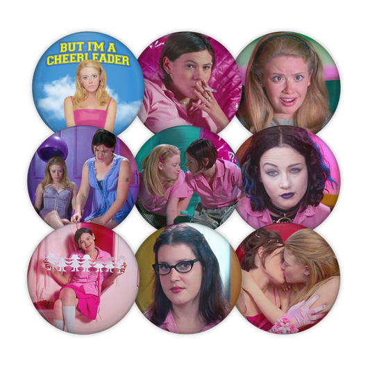 but i'm a cheerleader pinback buttons