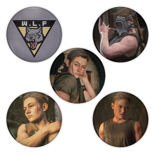 abby anderson the last of us pt 2 pinback buttons