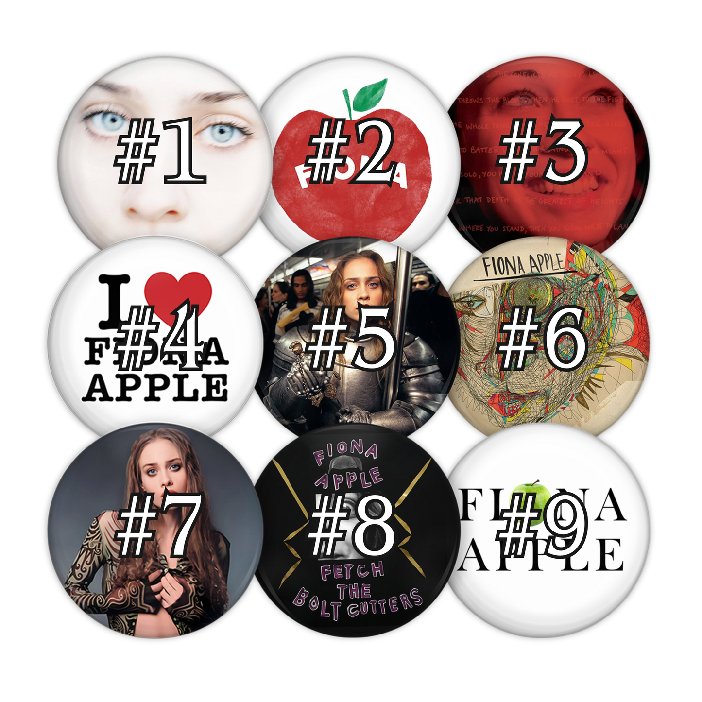 fiona apple – pinback buttons
