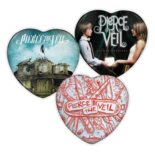 pierce the veil heart shaped buttons