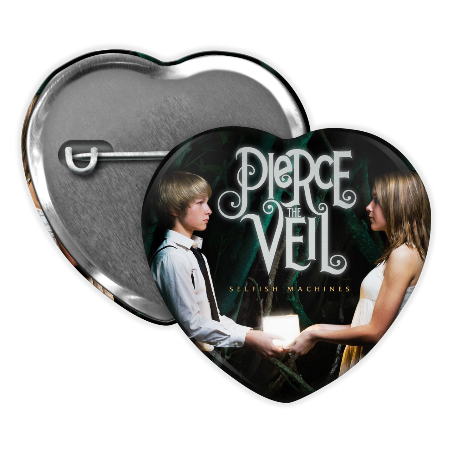 pierce the veil heart shaped buttons