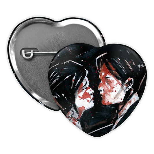my chemical romance heart shaped buttons
