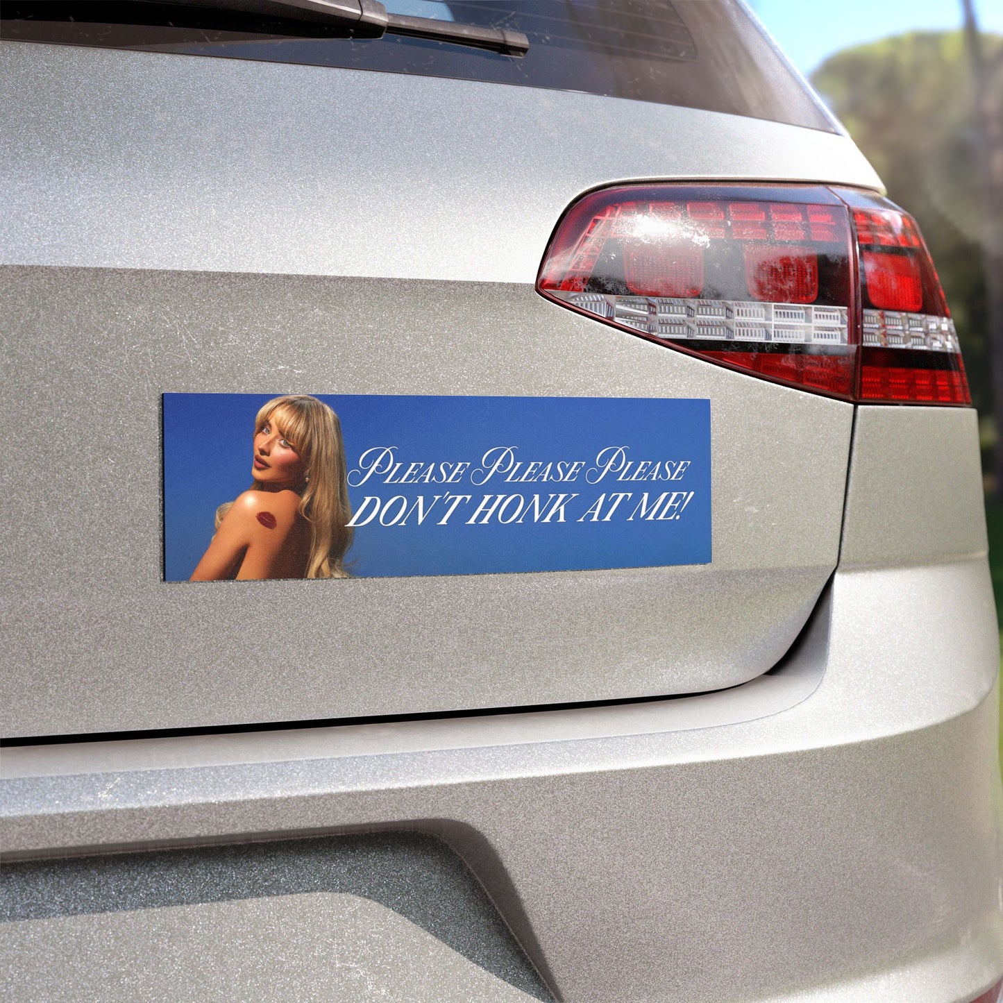 please don't honk at me – sabrina carpenter short n sweet bumper sticker or car magnet