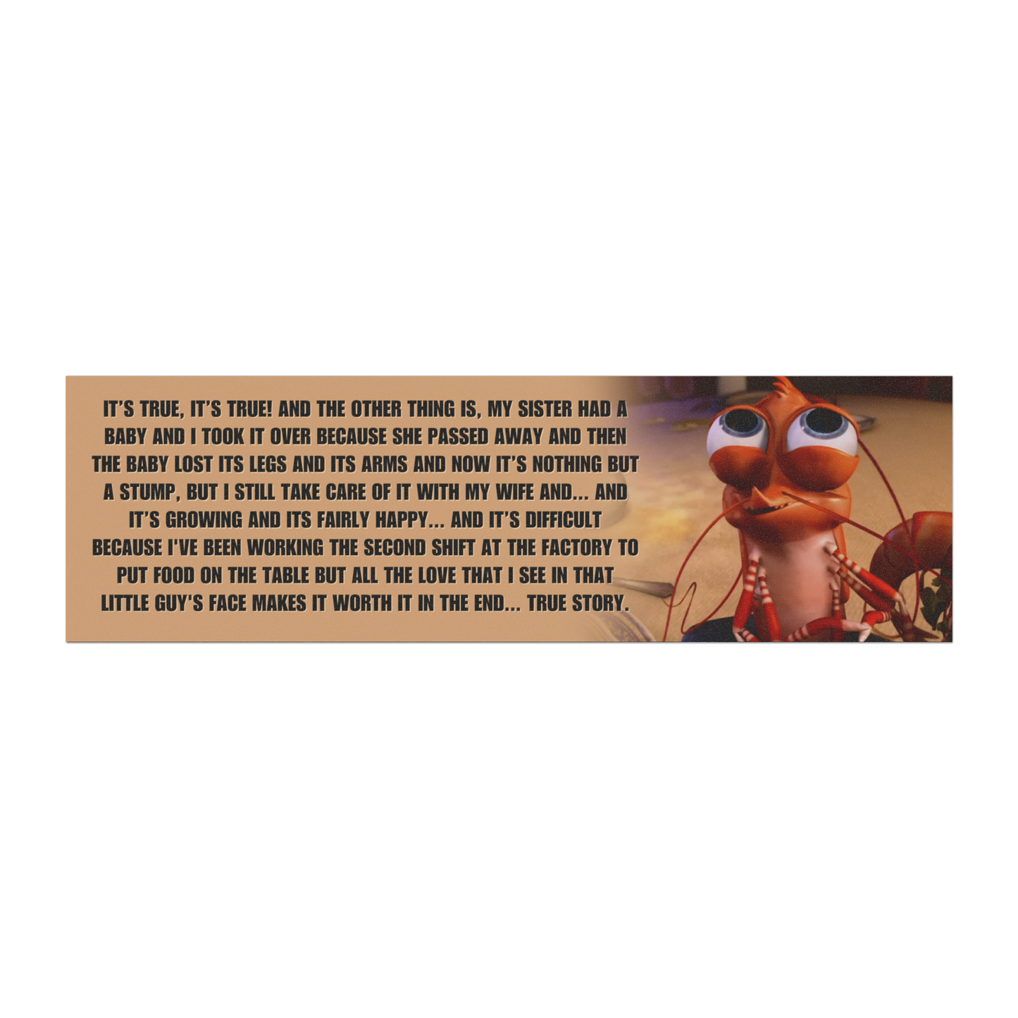 horace the shrimp – funny shark tales car magnet