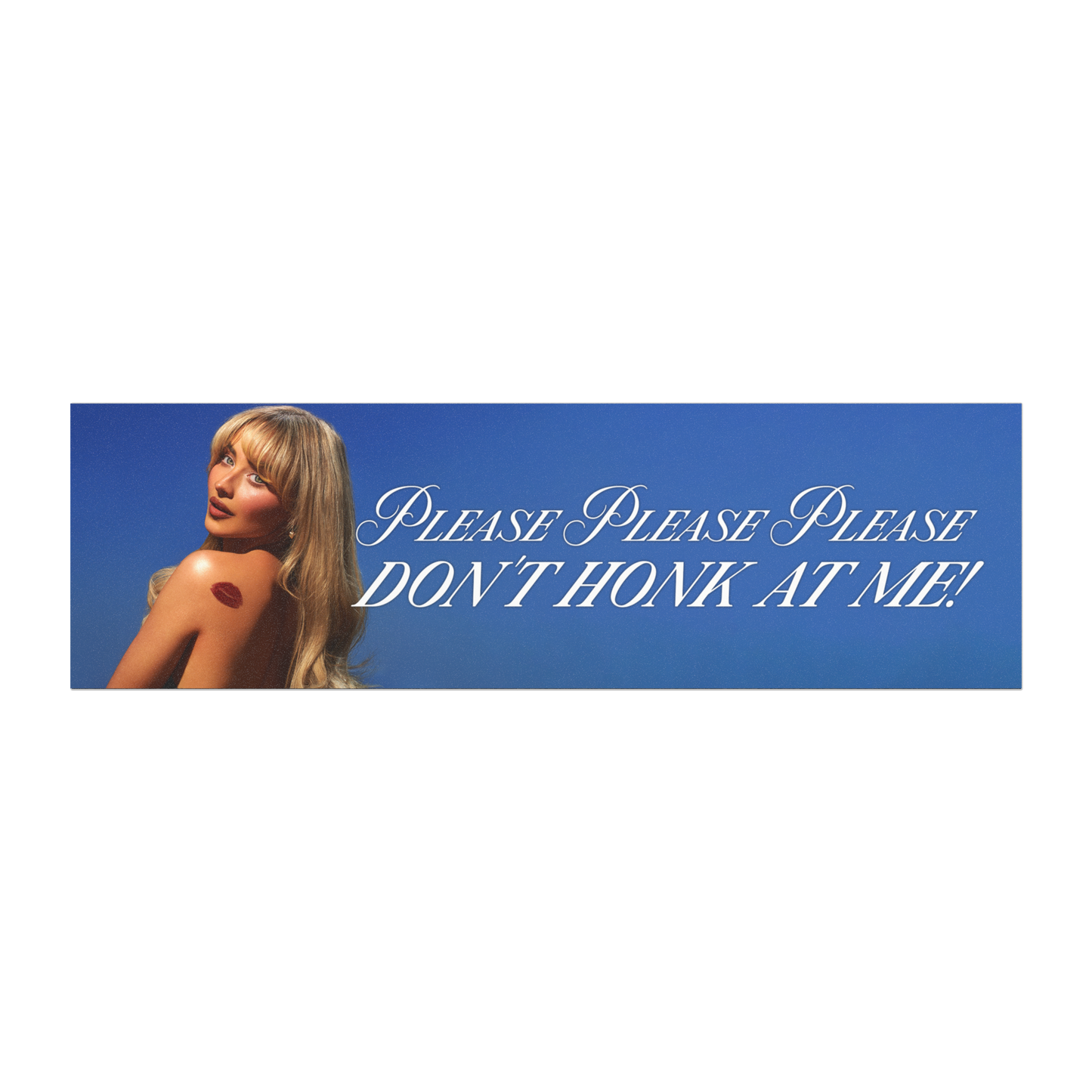 please don't honk at me – sabrina carpenter short n sweet bumper sticker or car magnet
