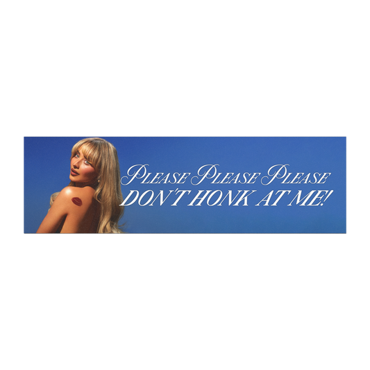 please don't honk at me – sabrina carpenter short n sweet bumper sticker or car magnet