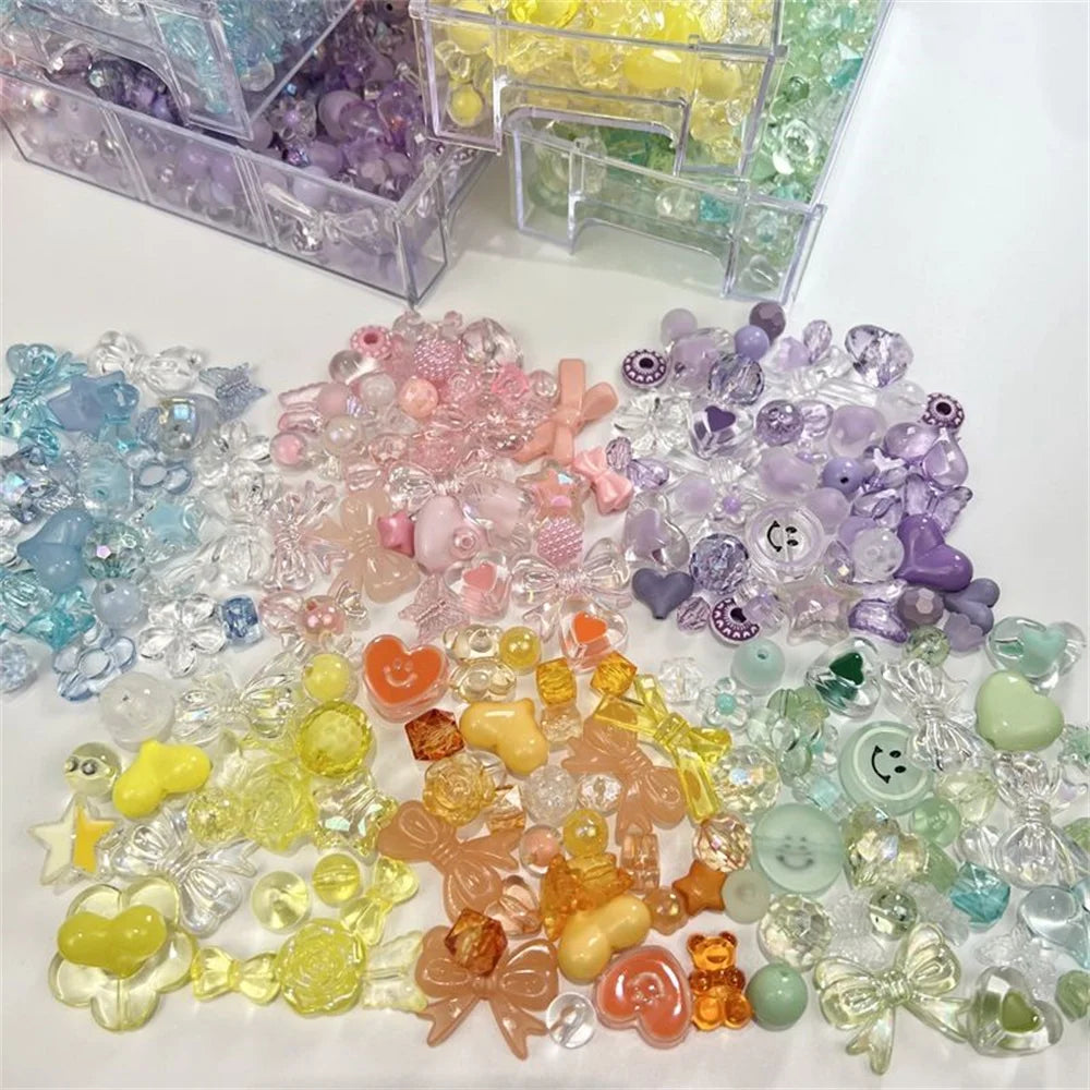 Assorted Acrylic Beads Pack – 1.7oz of Aesthetic Beads