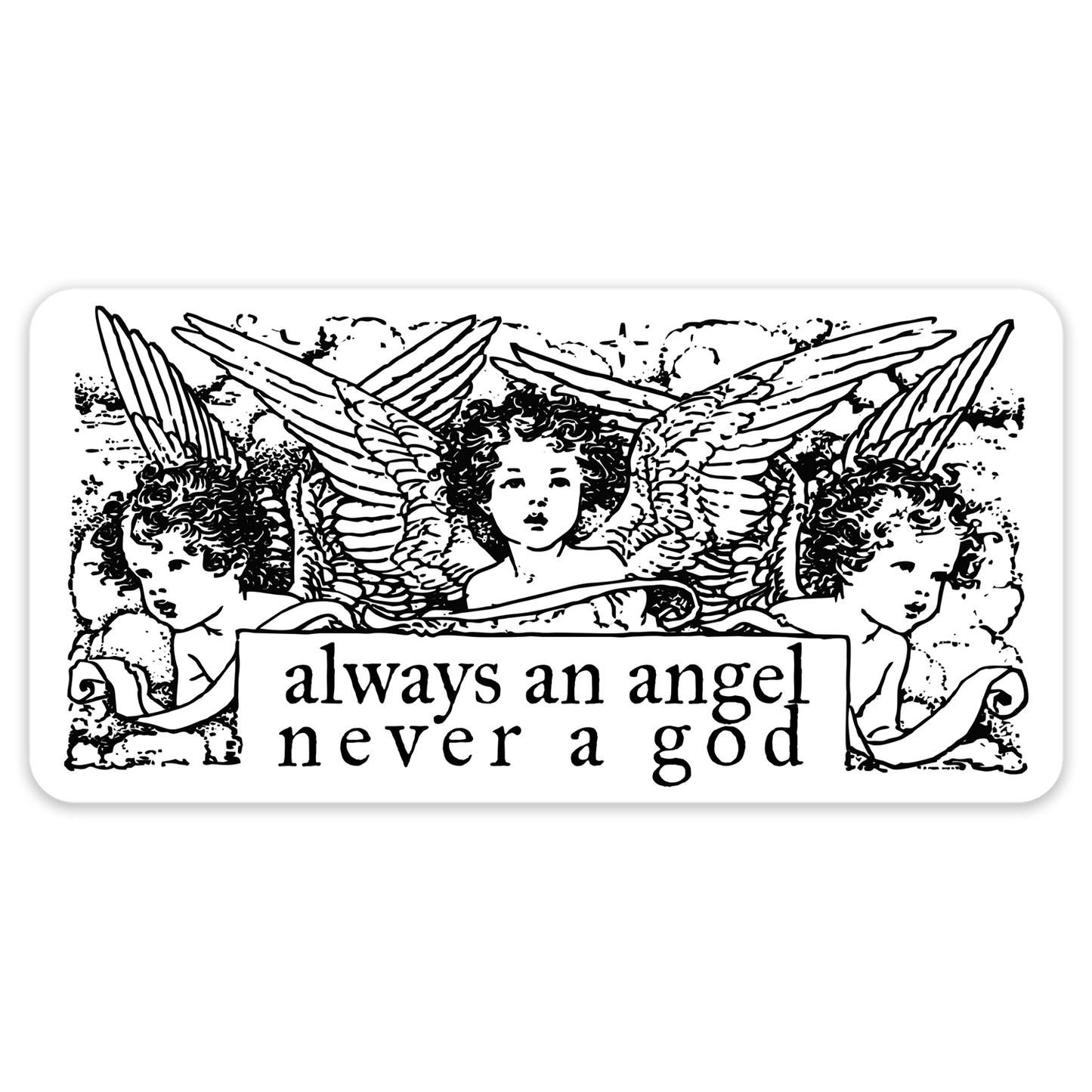 always an angel – not strong enough boygenius sticker