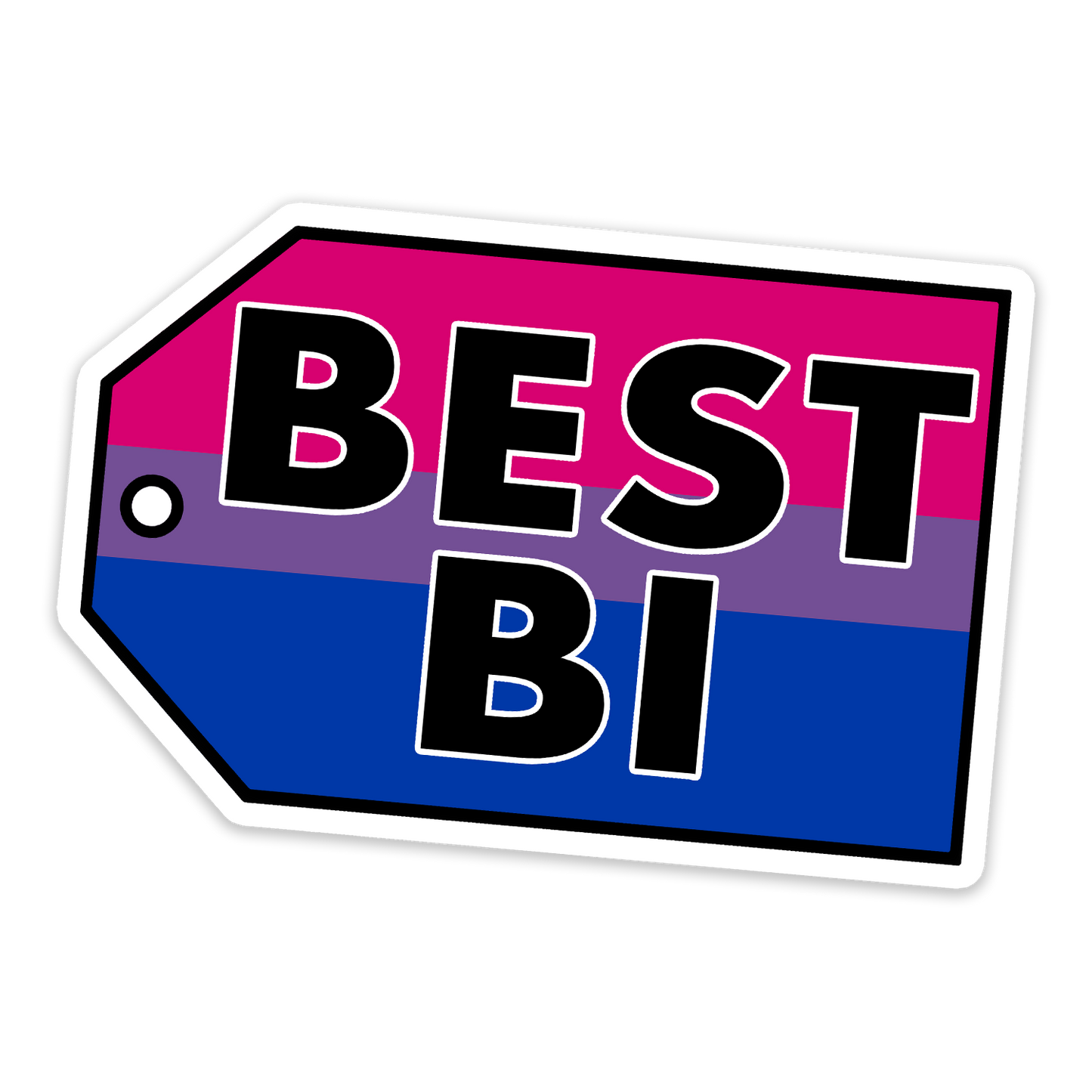 best bi – bisexual pride sticker