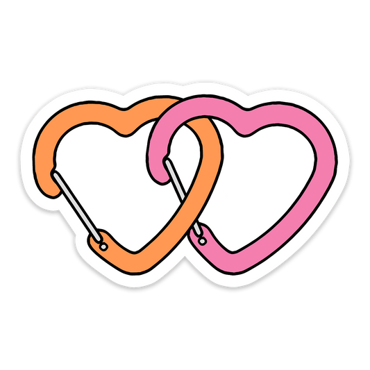 carabiners – lesbian pride sticker