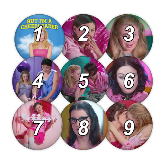 but i'm a cheerleader pinback buttons