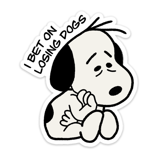 mitski x snoopy – i bet on losing dogs sticker
