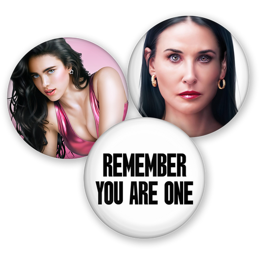 the substance (2024) – pinback buttons