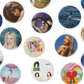 customized album pinback button