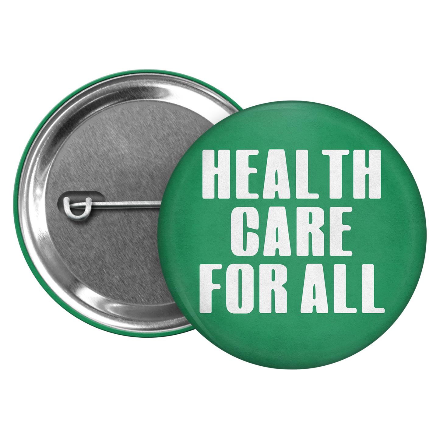 healthcare for all – vintage inspired pinback buttons
