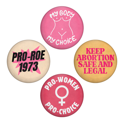 pro-choice abortion rights – vintage inspired pinback buttons