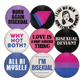 vintage inspired bisexual pinback buttons