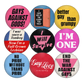 vintage inspired queer pinback buttons