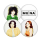 MUNA self titled album pinback buttons