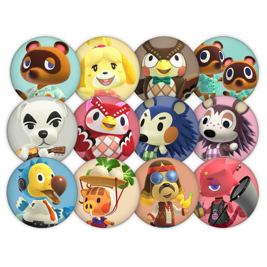 animal crossing new horizons pinback buttons