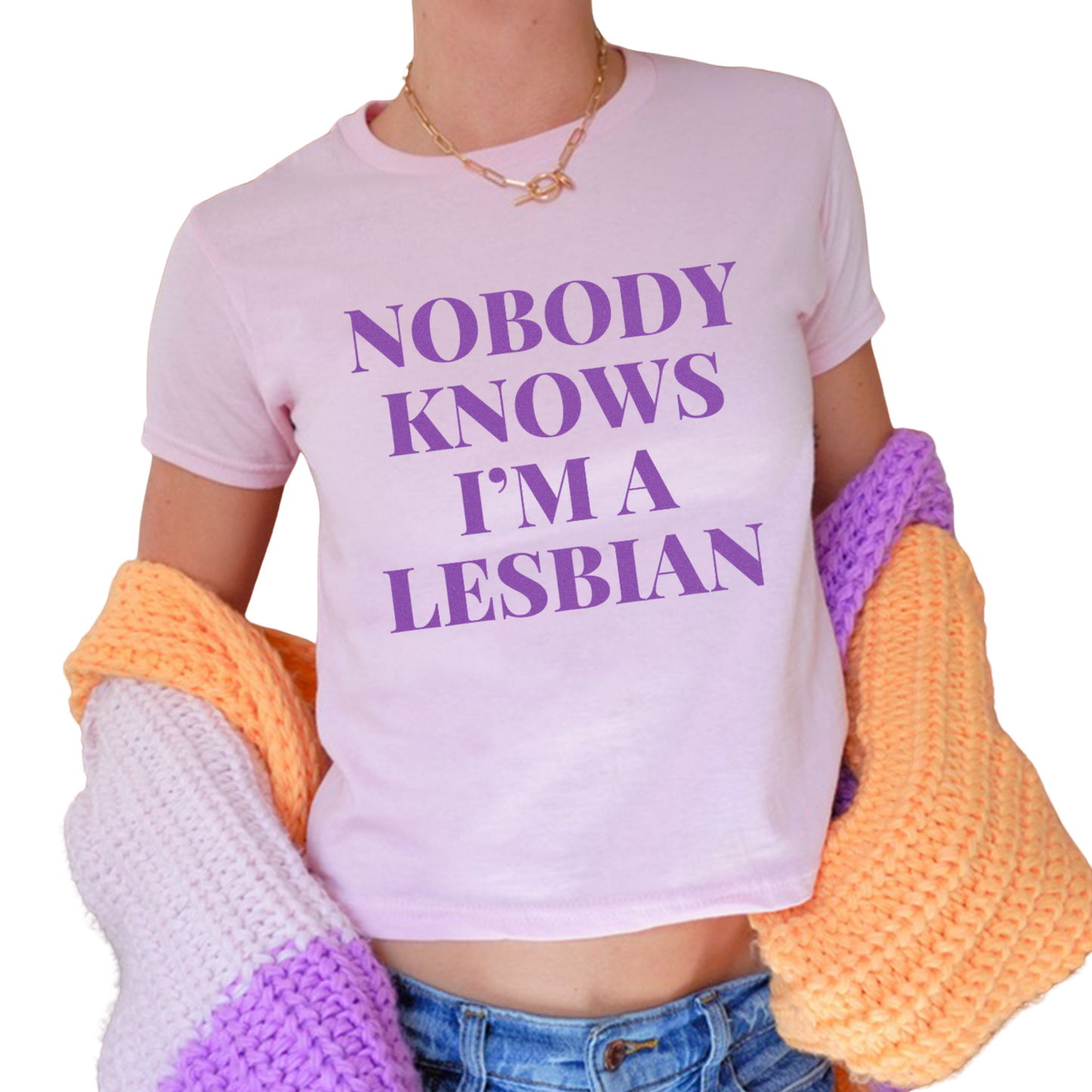 Nobody Knows I'm a Lesbian Baby Tee