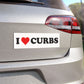 i heart curbs (white) – car magnet