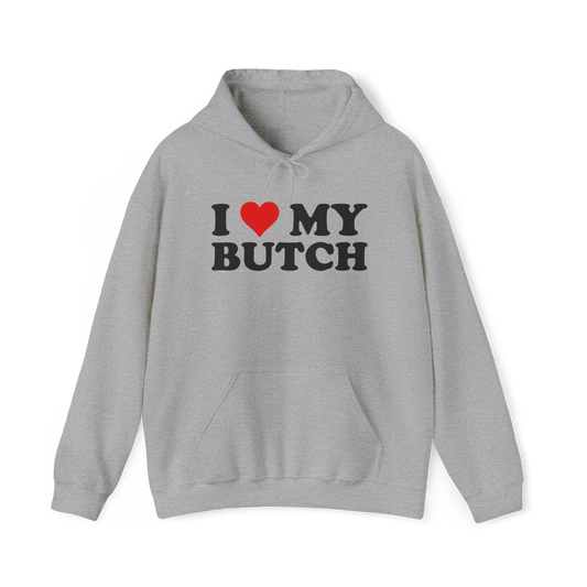 i love my butch – butchfemme hoodie