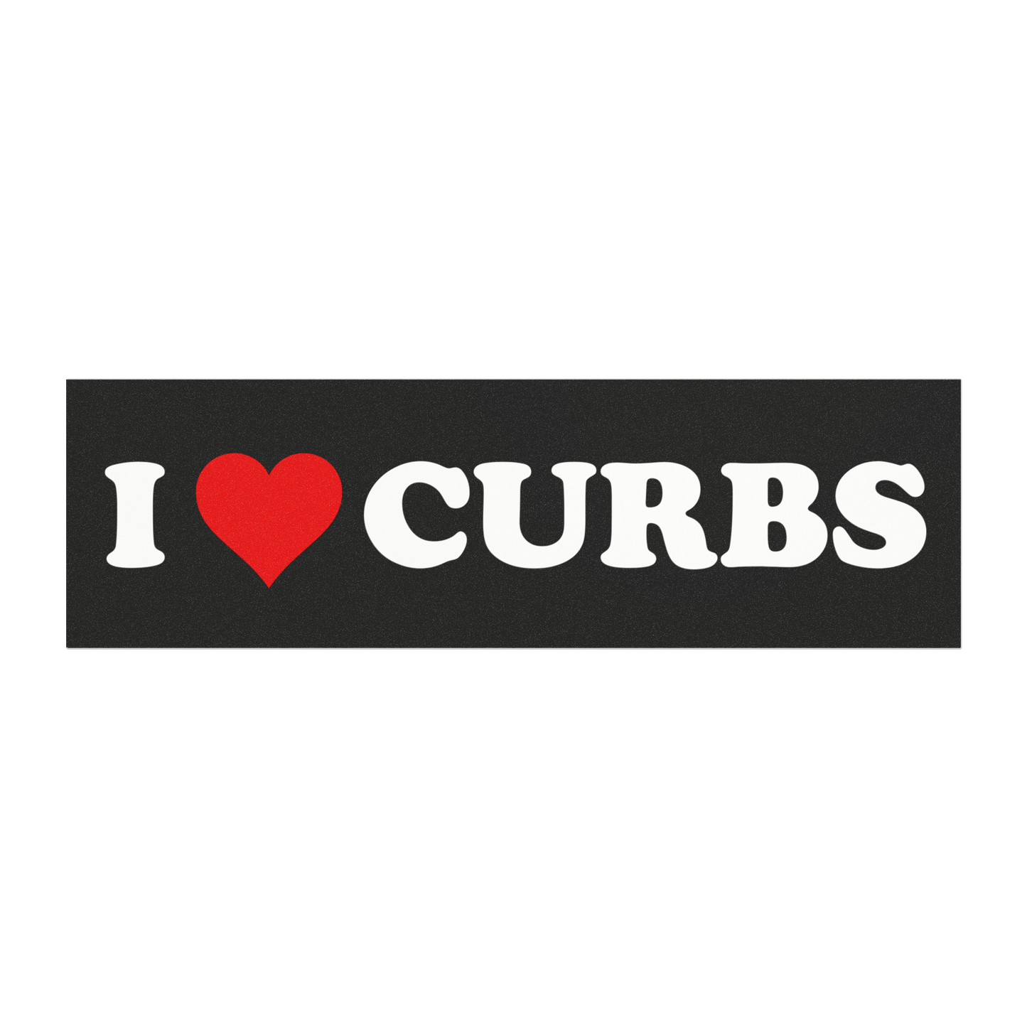 i heart curbs (black) – car magnet