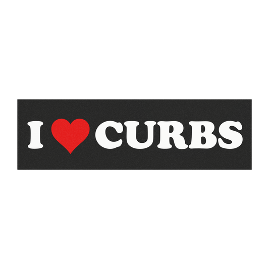 i heart curbs (black) – car magnet