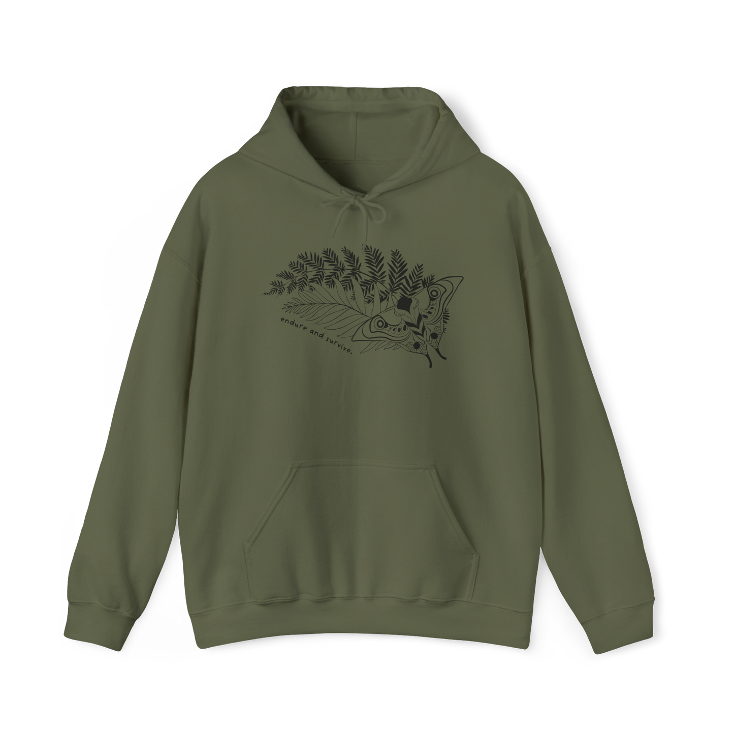 ellie's tattoo + endure & survive – the last of us II inspired unisex hoodie