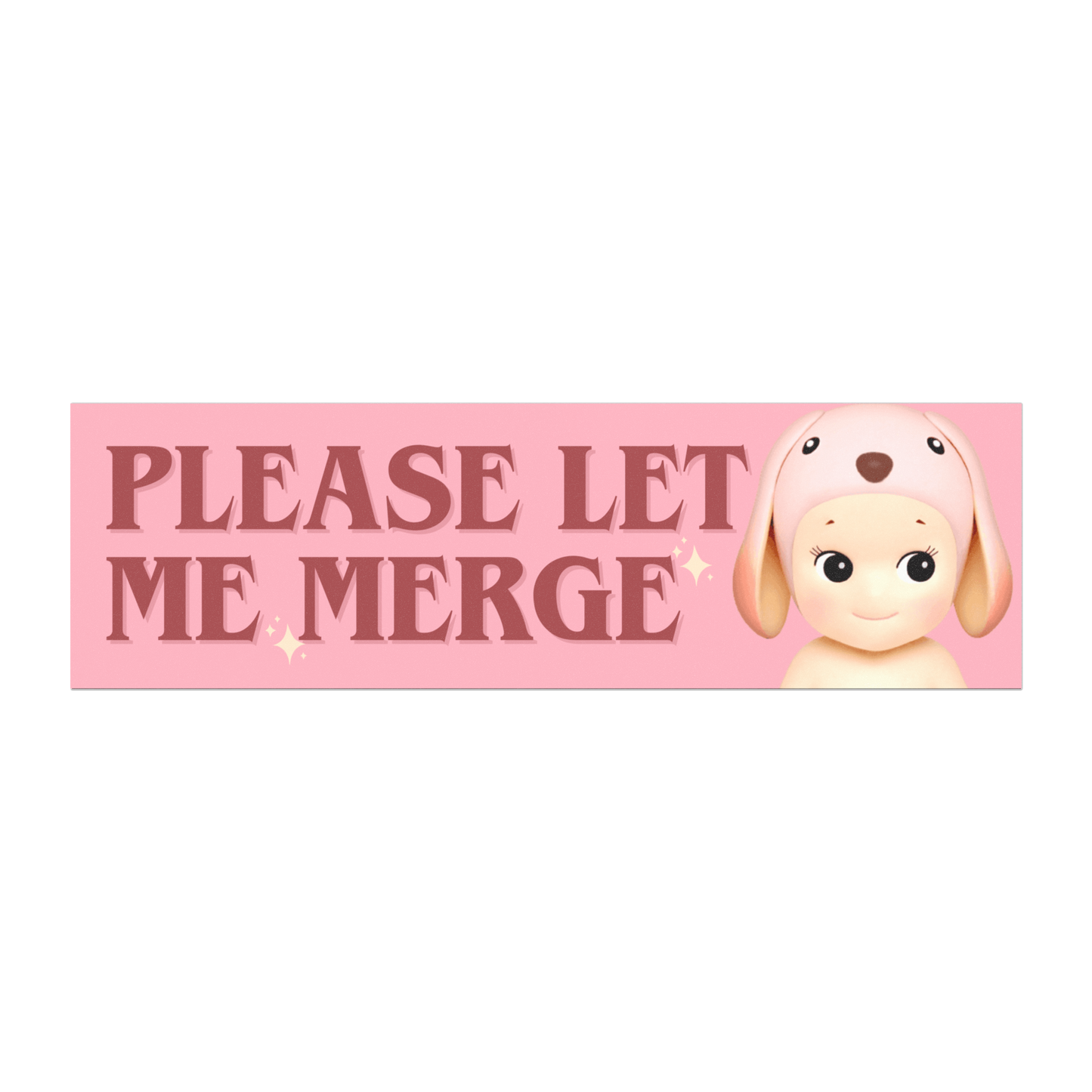 please let me merge – sonny angel car magnet