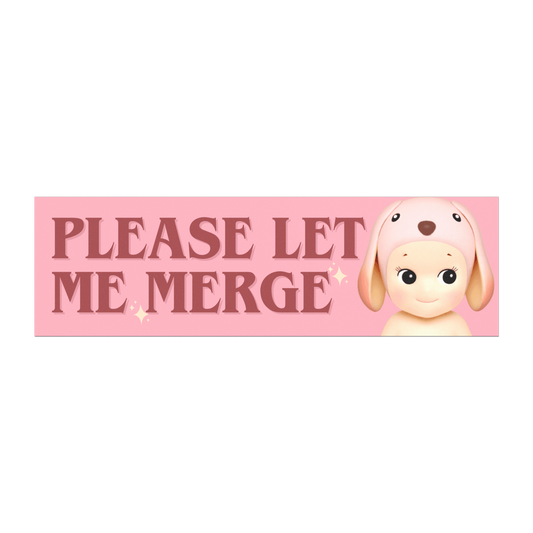 please let me merge – sonny angel car magnet