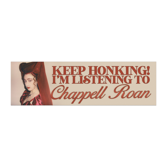 listening to chappell roan – bumper sticker or magnet