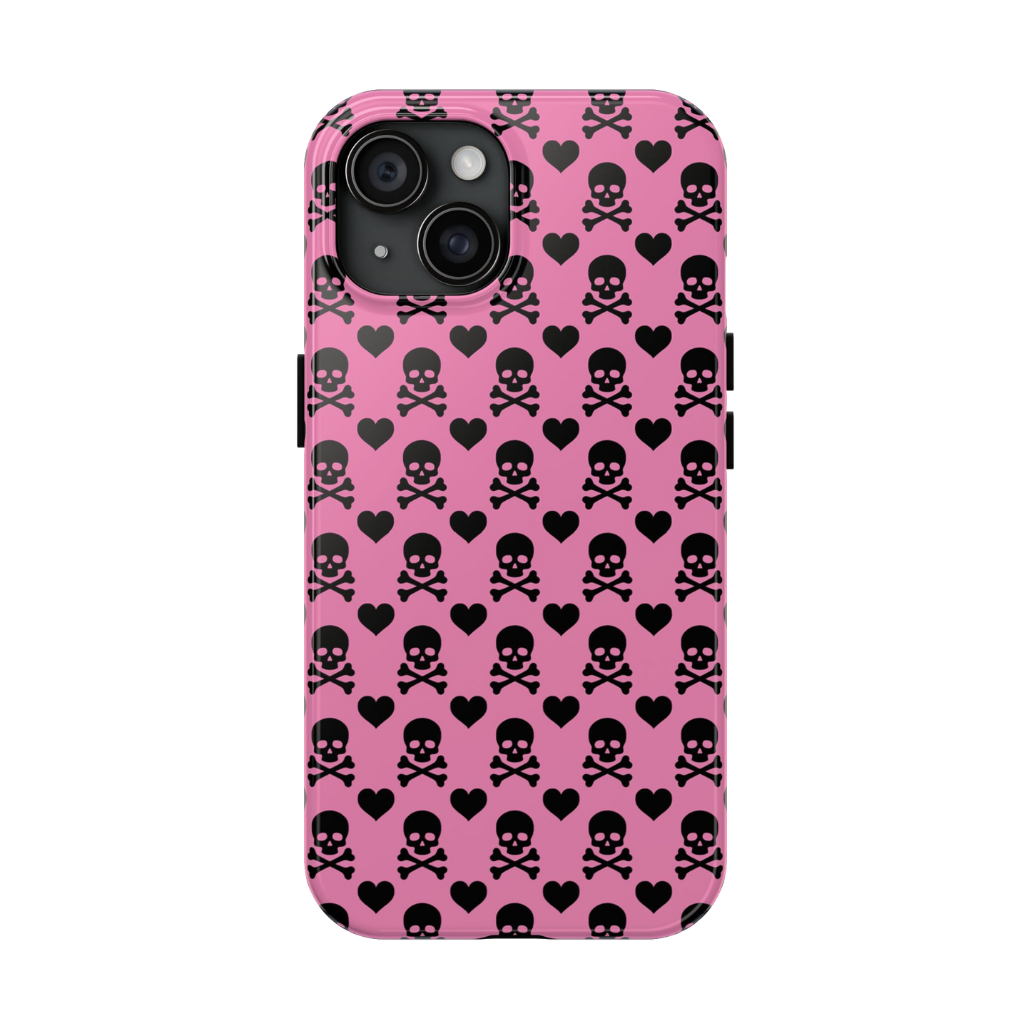 pink skulls – tough phone case