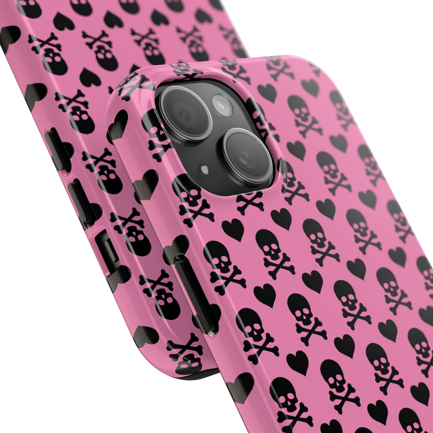 pink skulls – tough phone case