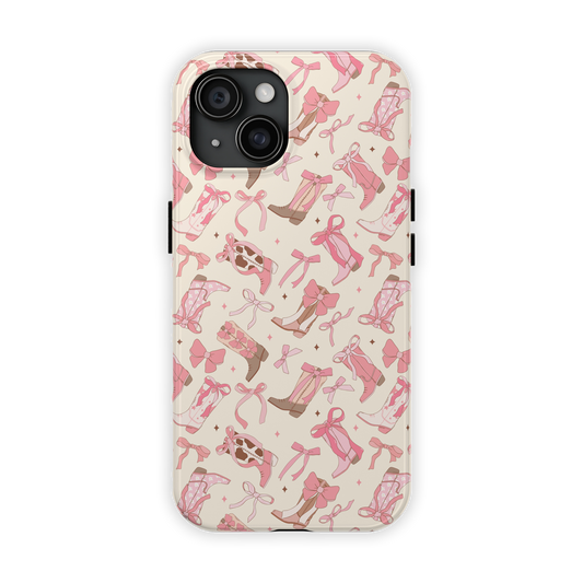 coquette cowgirl boots – tough phone case
