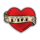 dyke tattooed heart – sticker