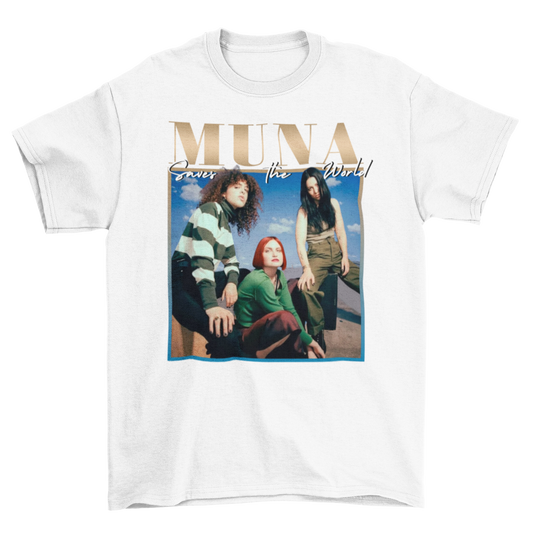 muna – saves the world unisex t-shirt