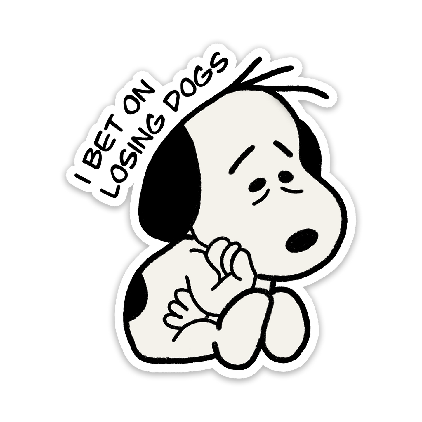 snoopy x mitski "i bet on losing dogs" – sticker