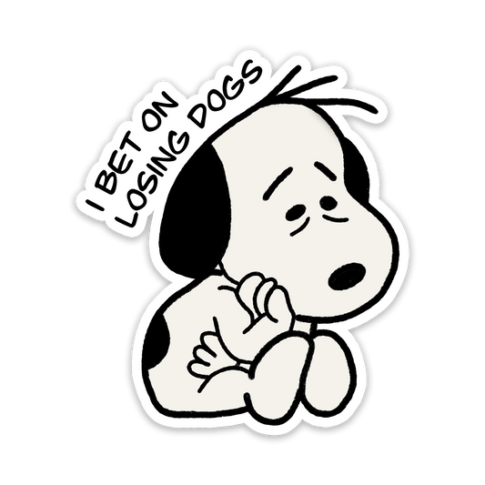 snoopy x mitski "i bet on losing dogs" – sticker