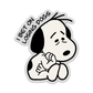 snoopy x mitski "i bet on losing dogs" – sticker