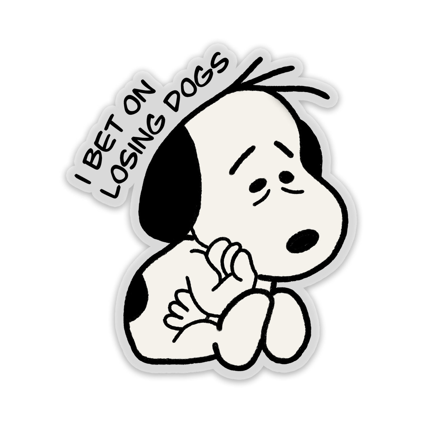 snoopy x mitski "i bet on losing dogs" – sticker