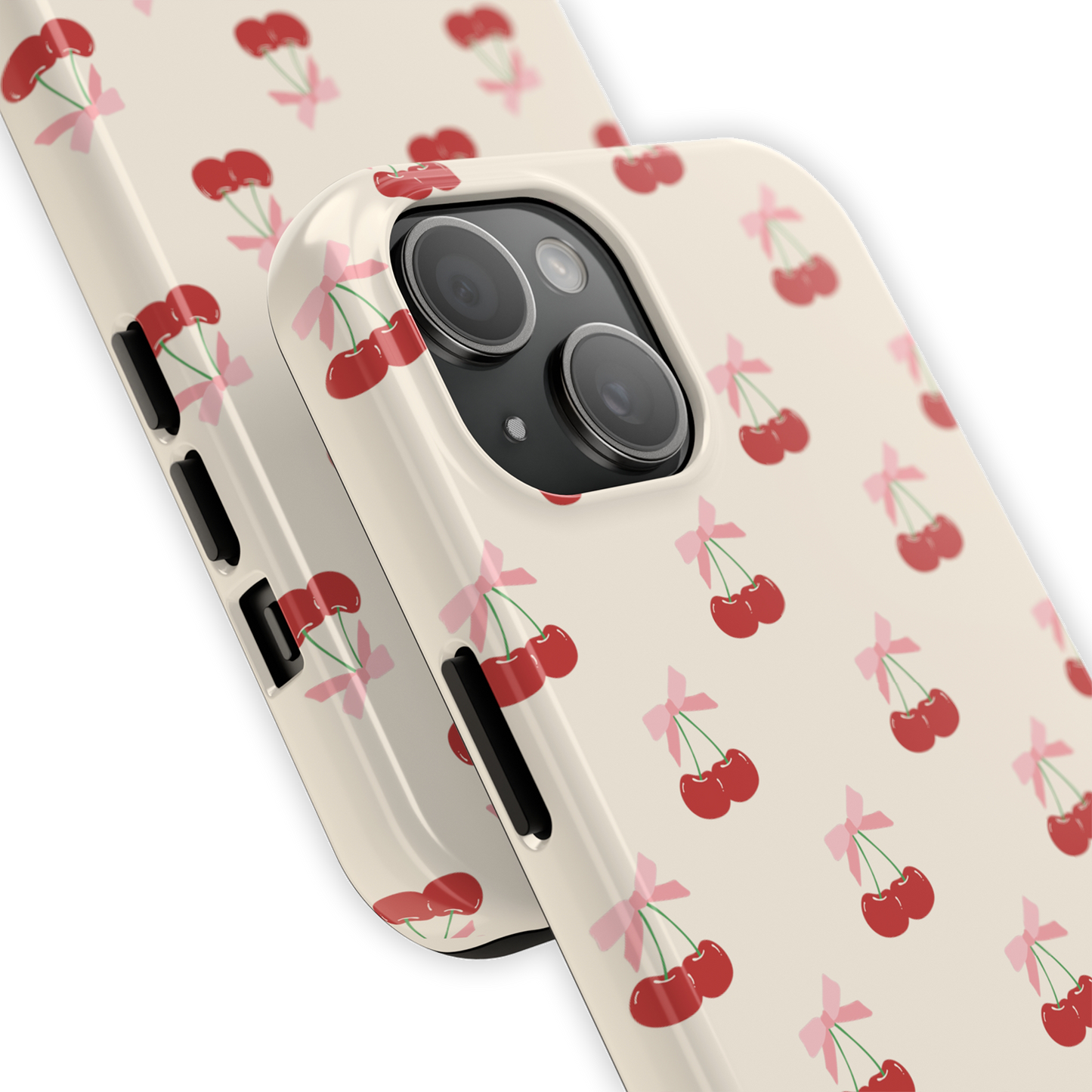 ribbon tied cherries – tough phone case