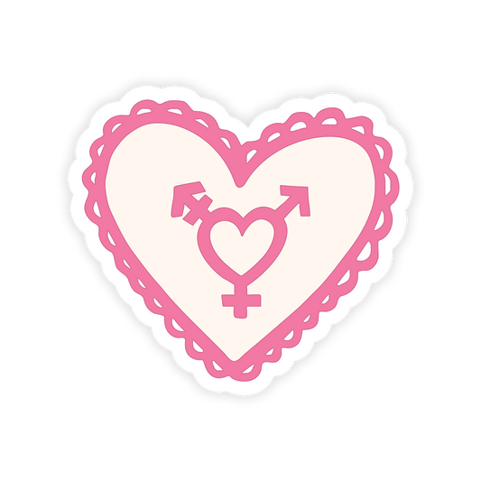 trans pride heart sticker