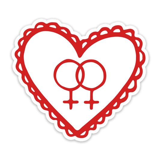 double venus heart – sticker