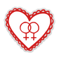 double venus heart – sticker