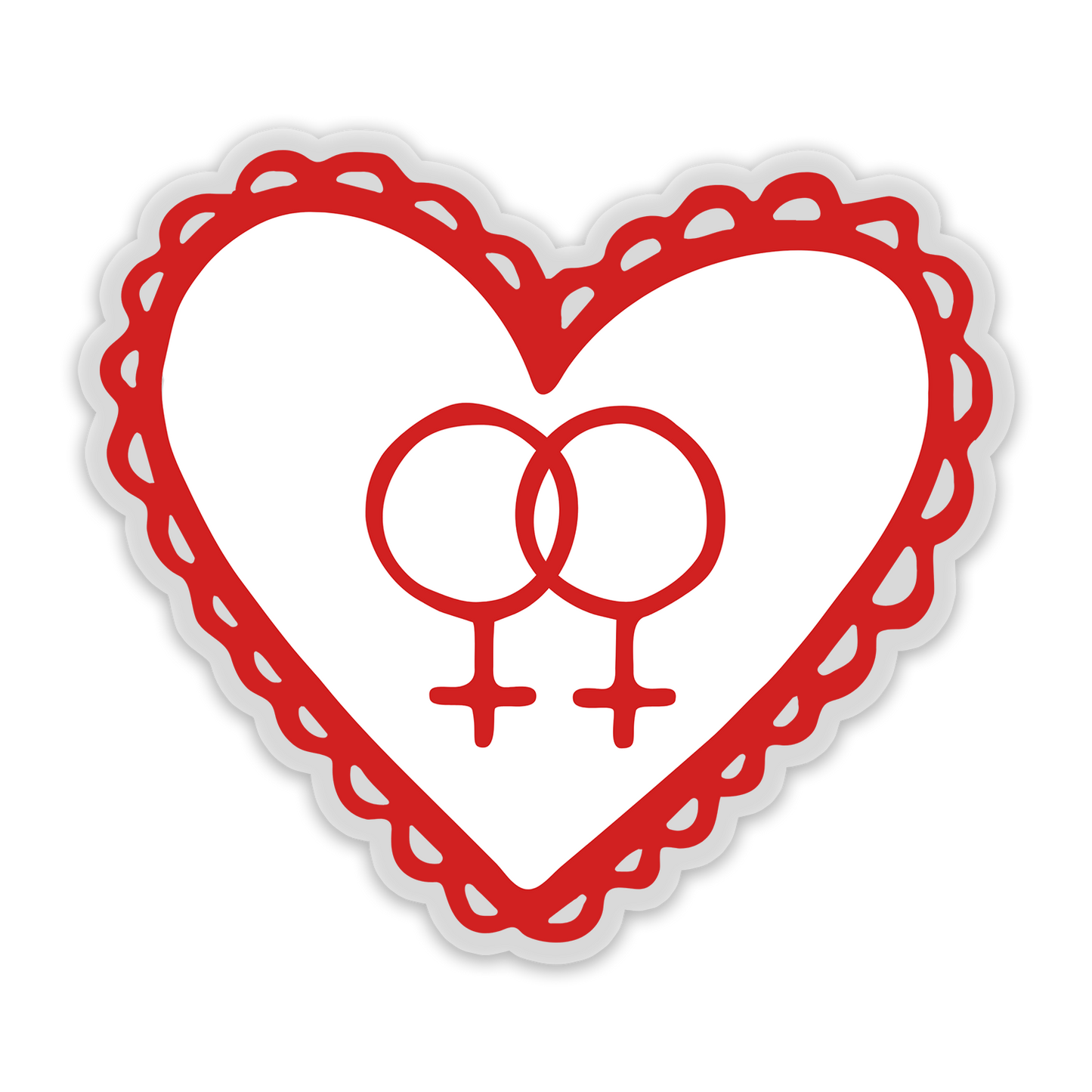 double venus heart – sticker